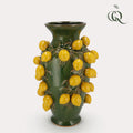 Vaas steen M - H38 W24 - Green- Lemon