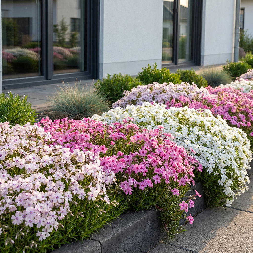 Vasteplant - Phlox Tricolour - Vlambloem - Bodembedekkend - Paars - Roze - Wit - 12 Planten - Pot 11cm - Hoogte 15-25cm