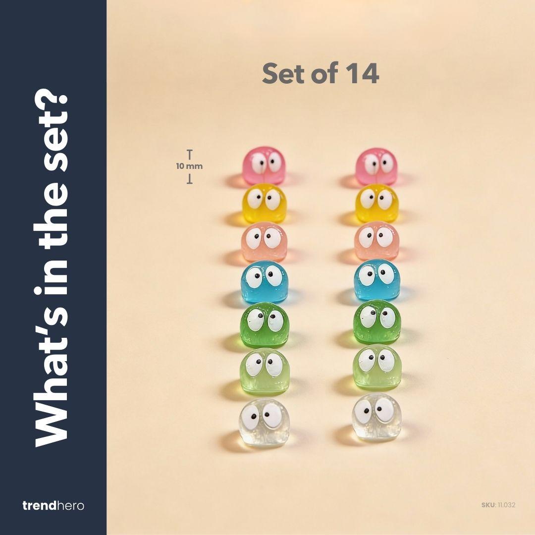 Glow in the dark - Mini's - Multi - ↑ 1 cm - 14 stuks