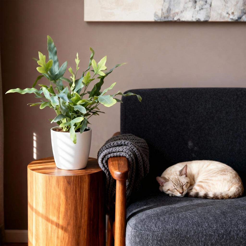 Kamerplant - Phlebodium aureum Blue Star - Blauwe Varen - Huisdiervriendelijke Plant - Blauw - 4 Planten - met Potter Wit - Pot 12cm - Hoogte 25cm