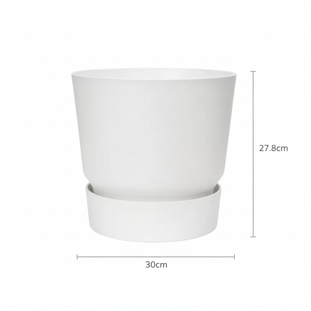 Elho greenville round white - D30cm