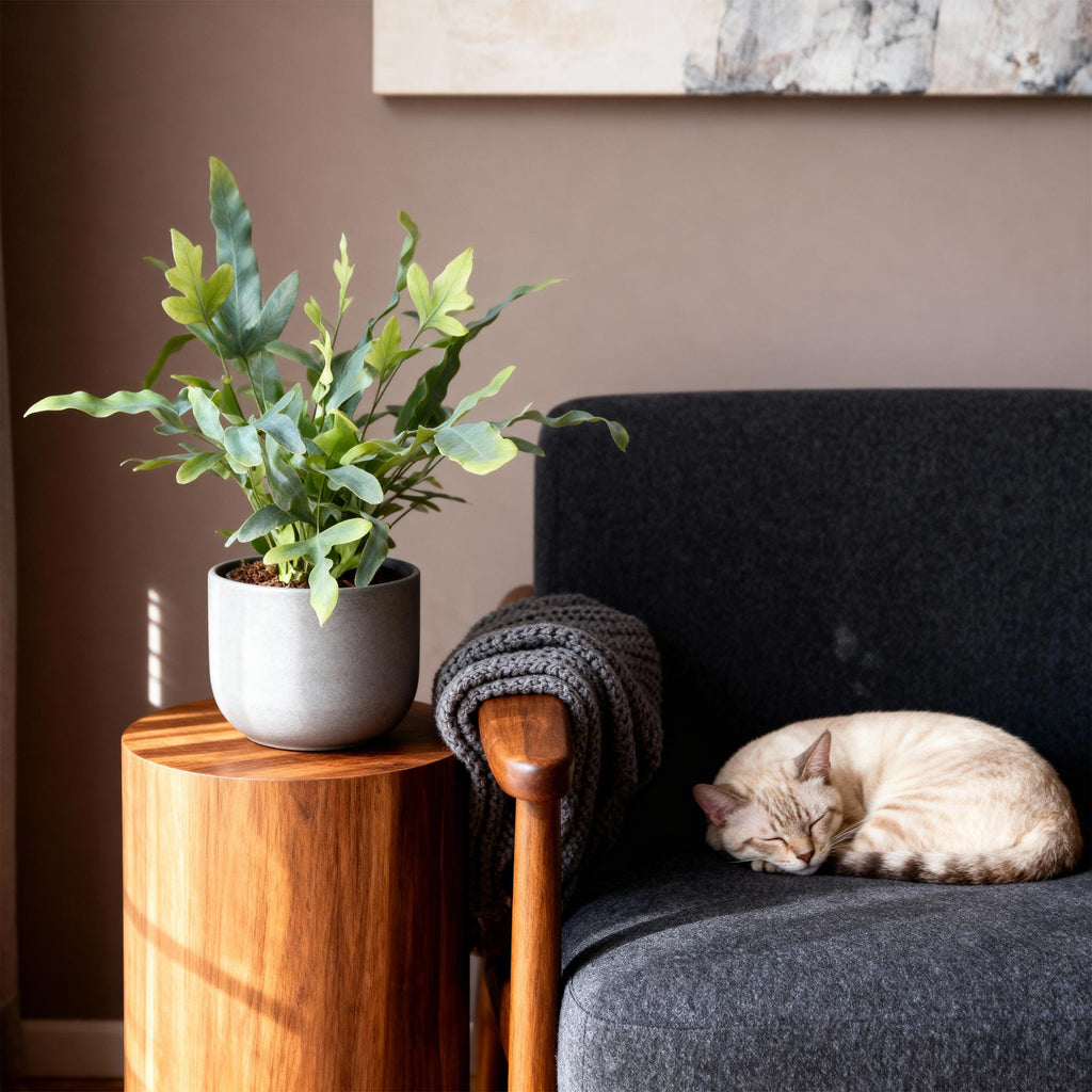 Kamerplant - Phlebodium aureum Blue Star - Blauwe Varen - Huisdiervriendelijke Plant - Blauw - 1 Plant - Pot 12cm - Hoogte 25cm