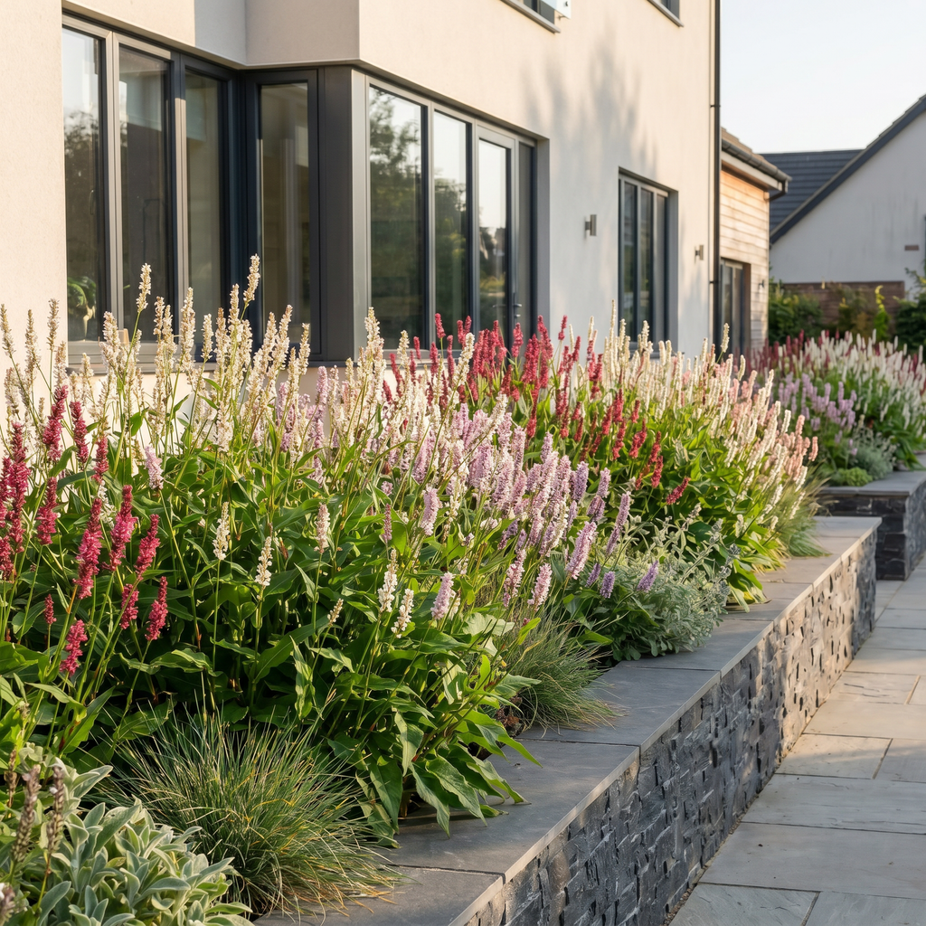 Vasteplant - Persicaria Tricolour - Duizendknoop - Schaduw - Rood - Roze - Wit - 6 Planten - Pot 11cm - Hoogte 15-25cm