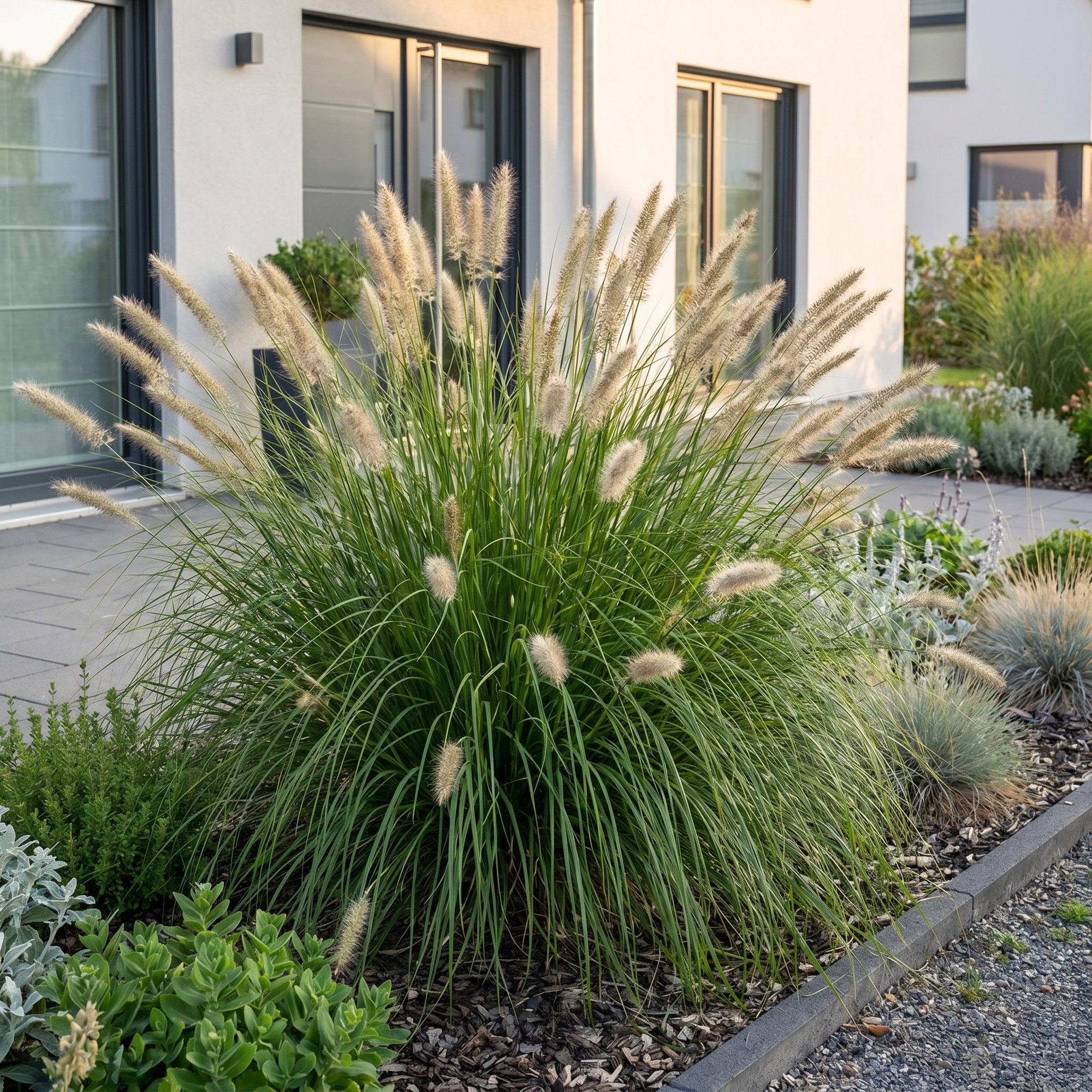 Grassen - Pennisetum alop. Hameln - Lampenpoetsergras - Met Pluim - Groen - 1 Plant - Pot 11cm - Hoogte 15-25cm