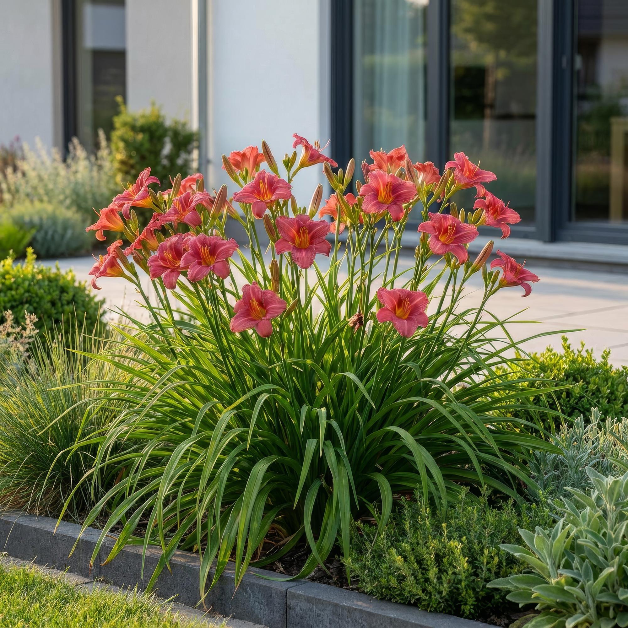 Vasteplant - Hemerocallis Summer Wine - Daglelie - Bijen en Vlinderlokkers - Paars - 3 Planten - Pot 11cm - Hoogte 15-25cm