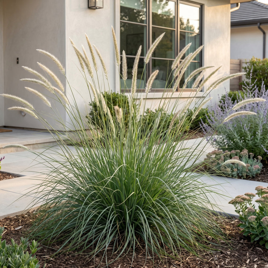 Grassen - Pennisetum or. Fairy Tales - Lampenpoetsergras - Met Pluim - Groen - 1 Plant - Pot 11cm - Hoogte 15-25cm