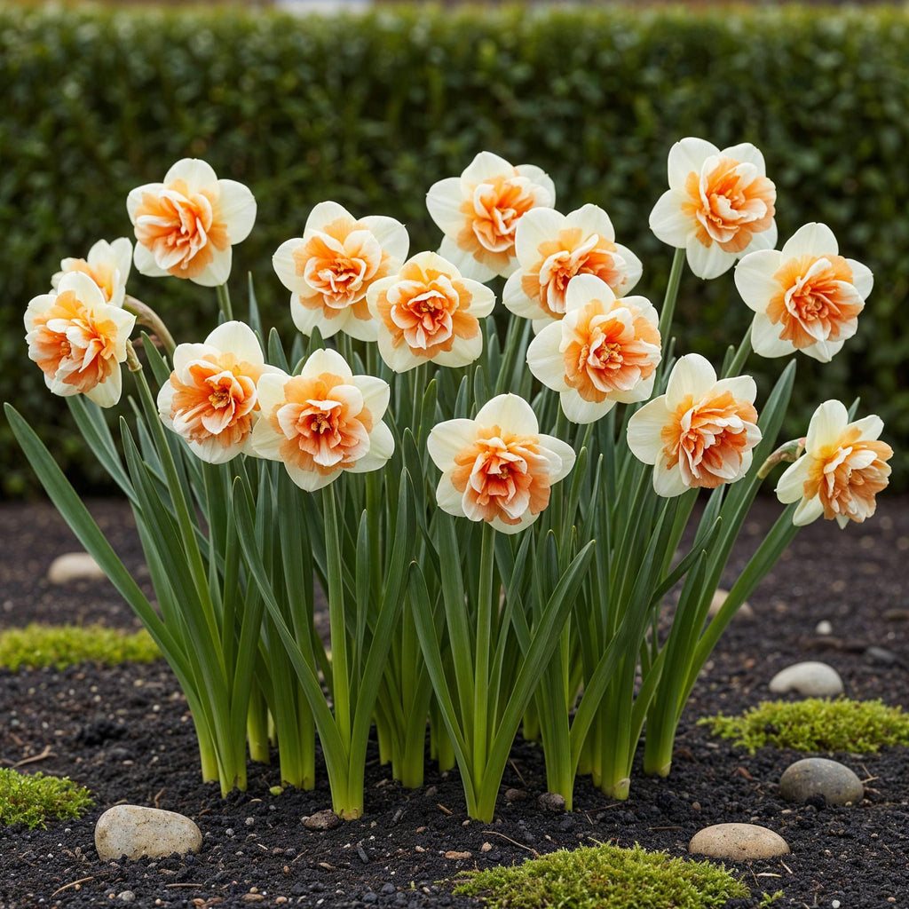 Bloembollen - Narcis Replete - Kleur Wit en Oranje - 10 stuks - Bolmaat 10/12 - XXL Pack