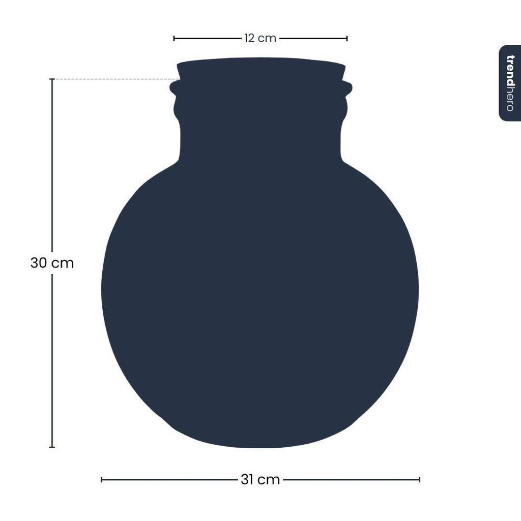 Terrarium fles met (LED) kurk - Bolder Bob - Ø 30 cm ↑ 31 cm - Zonder LED-kurk