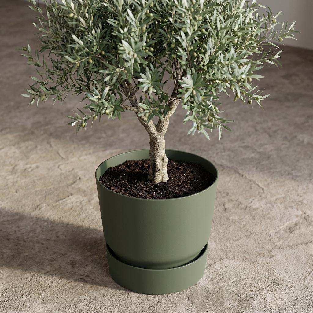 Elho greenville round leaf green - D25cm